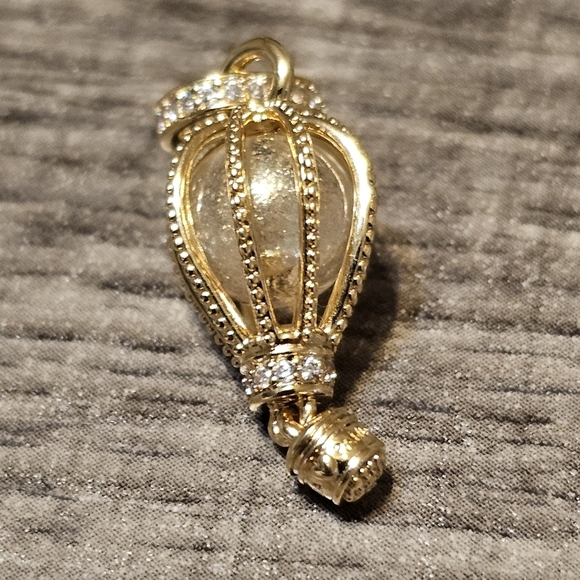 Authentic Pandora Sparkling Clear Hot Air Balloon Dangle Charm - Picture 2 of 5